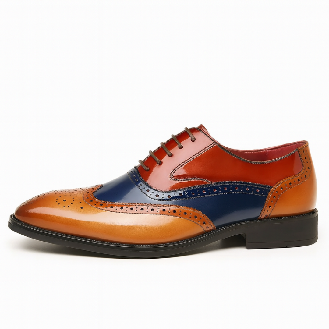 Dominik – Vintage brogue boty s křídlovou špičkou