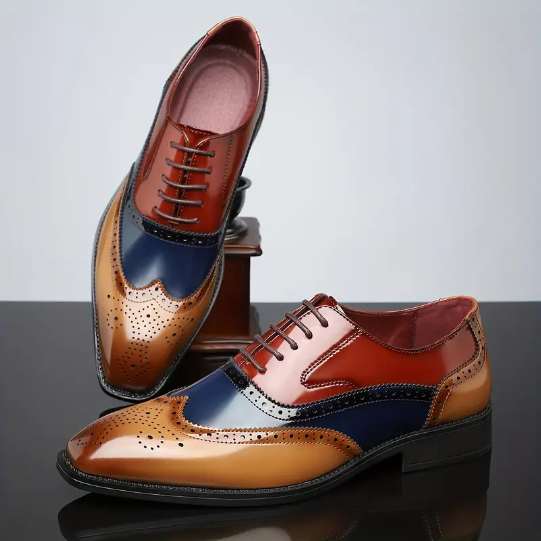 Dominik – Vintage brogue boty s křídlovou špičkou