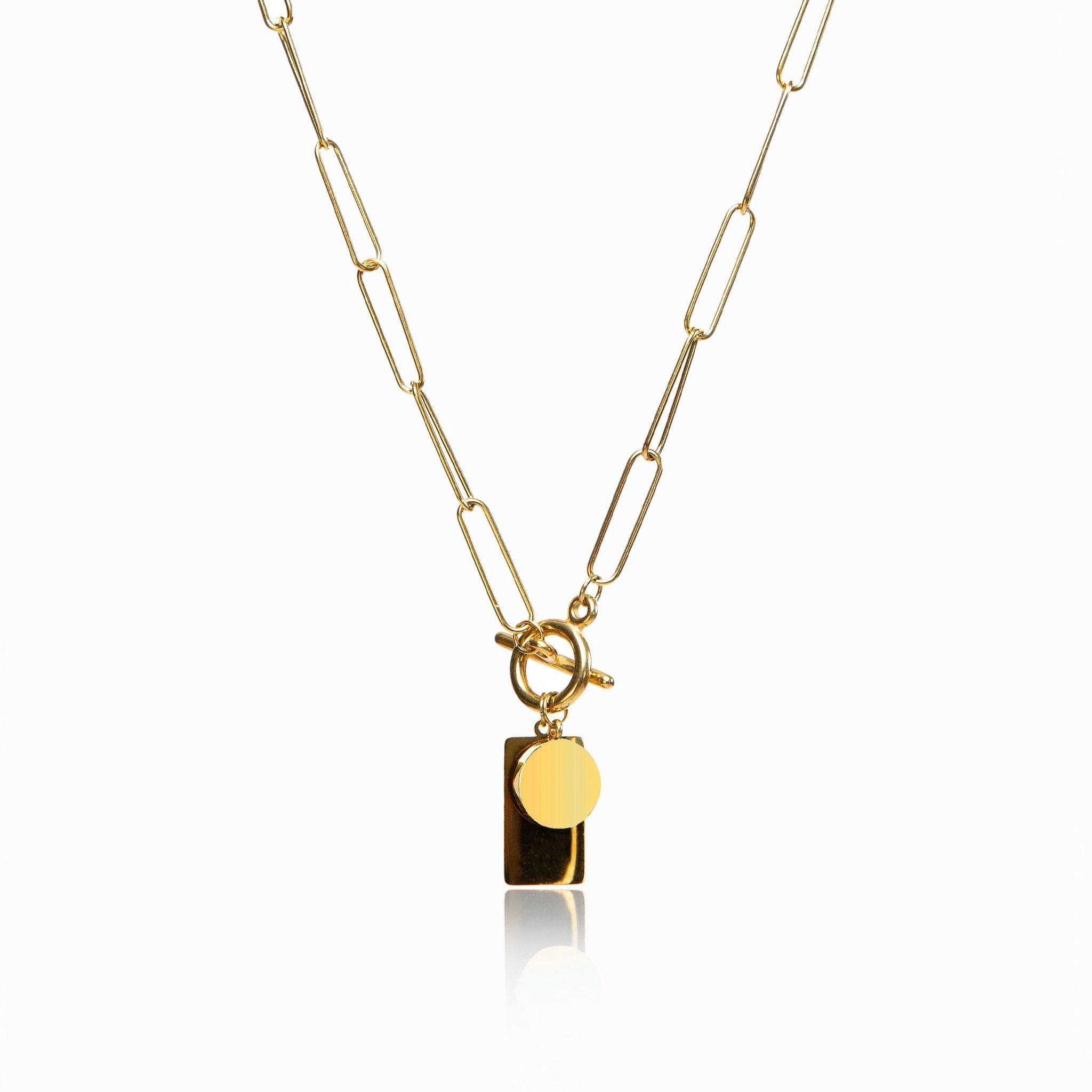 Sára Elegantní Obdélníkový Náhrdelník Minimalistický