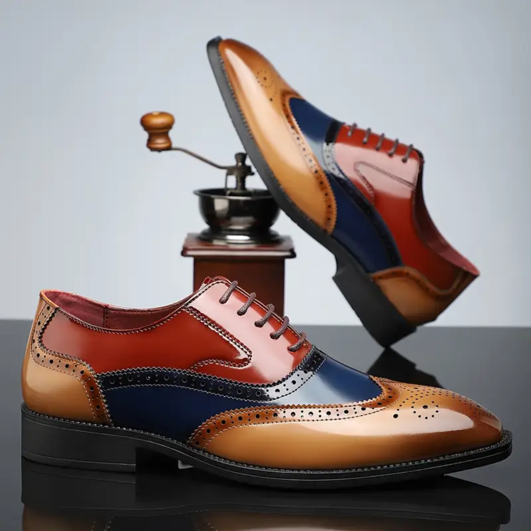 Dominik – Vintage brogue boty s křídlovou špičkou