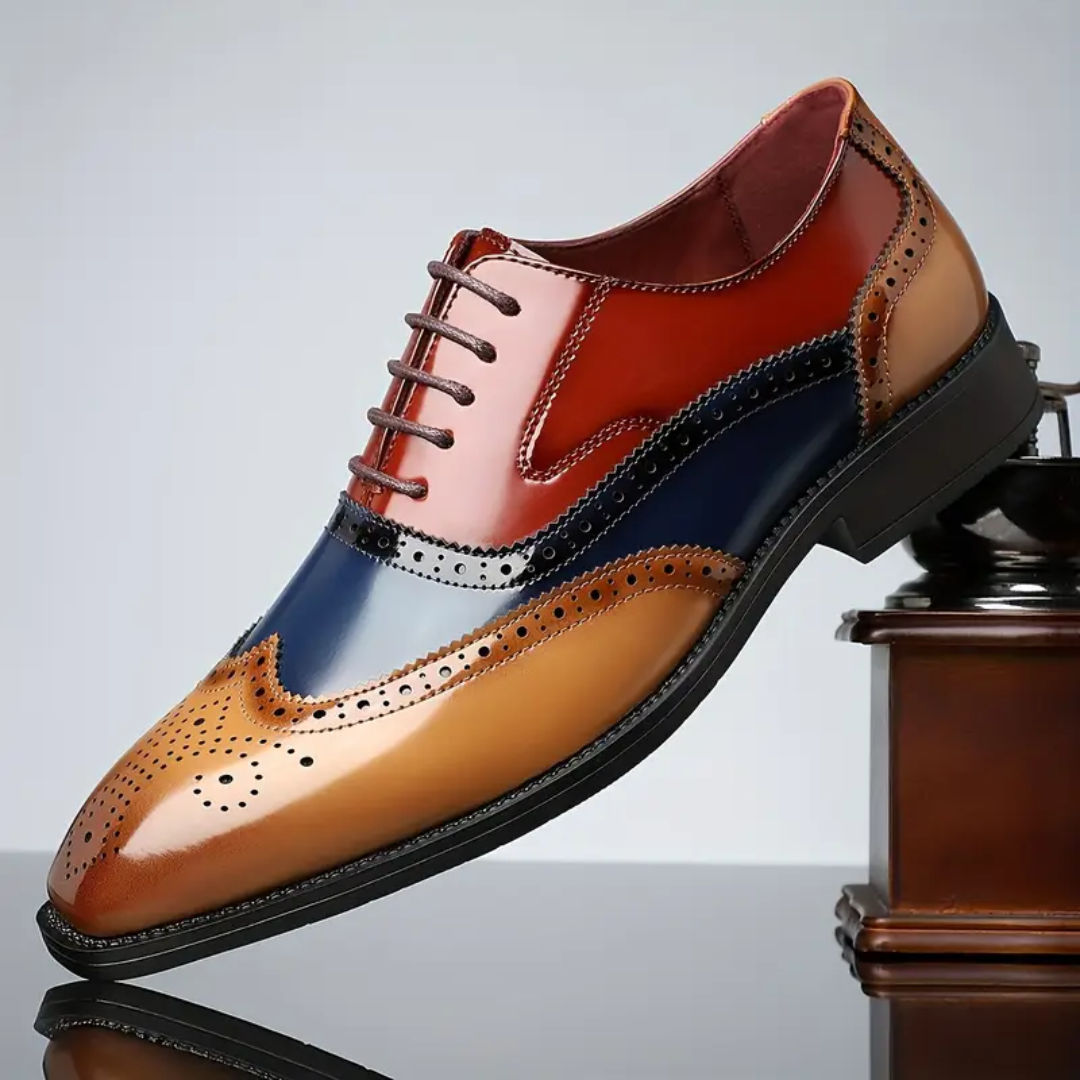 Dominik – Vintage brogue boty s křídlovou špičkou