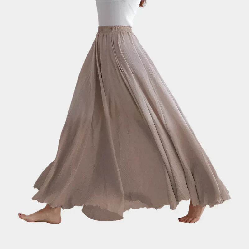 Kristýna Elegantní Vysokopásová Dlouhá Sukně Vzdušná