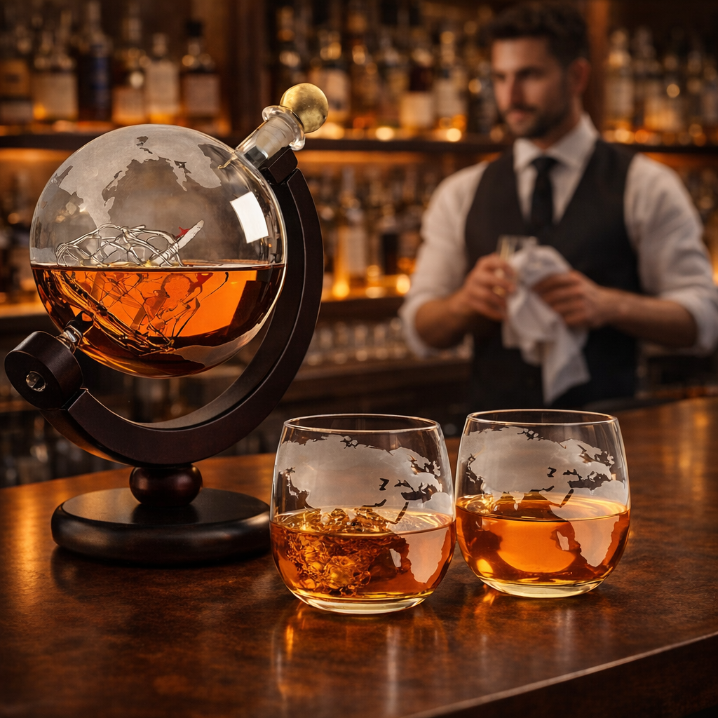 Whisky láhev - Světová mapa Edice