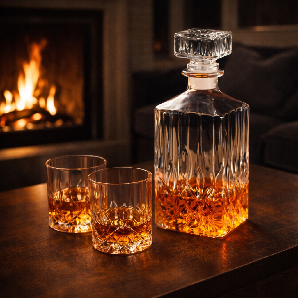 Whisky lahev - Sada lahve a sklenic