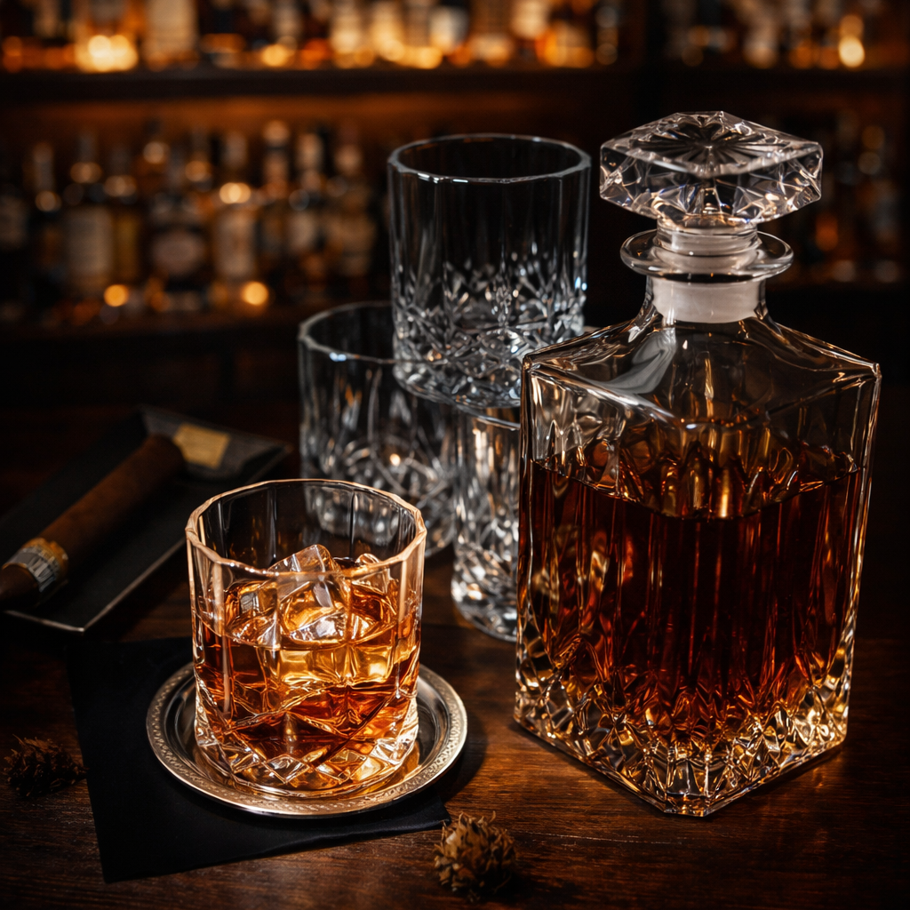 Whisky lahev - Sada lahve a sklenic