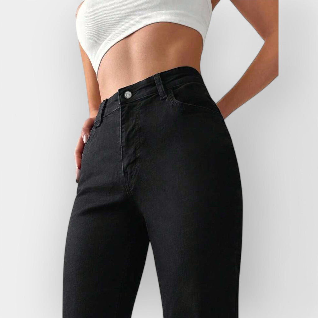 Kristýna Sofistikovaná Džíny Bootcut Vysokým Pasem
