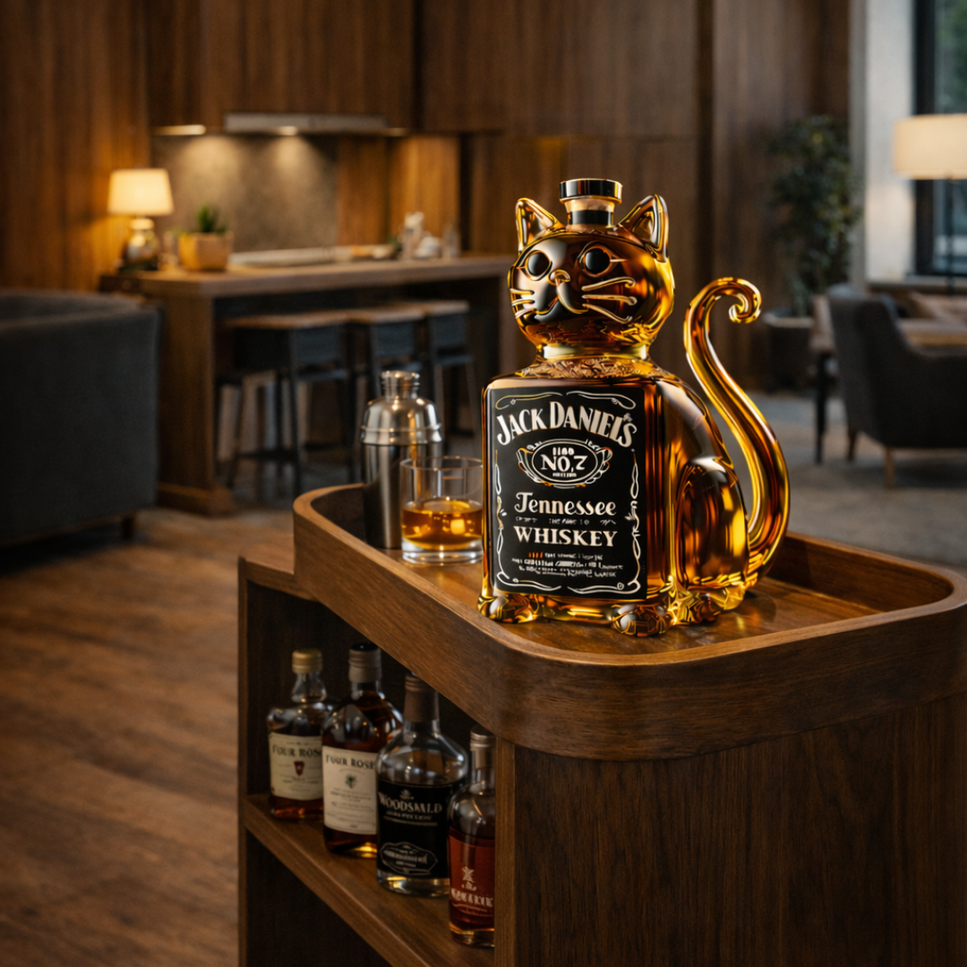 Whisky láhev - Kočka Edice