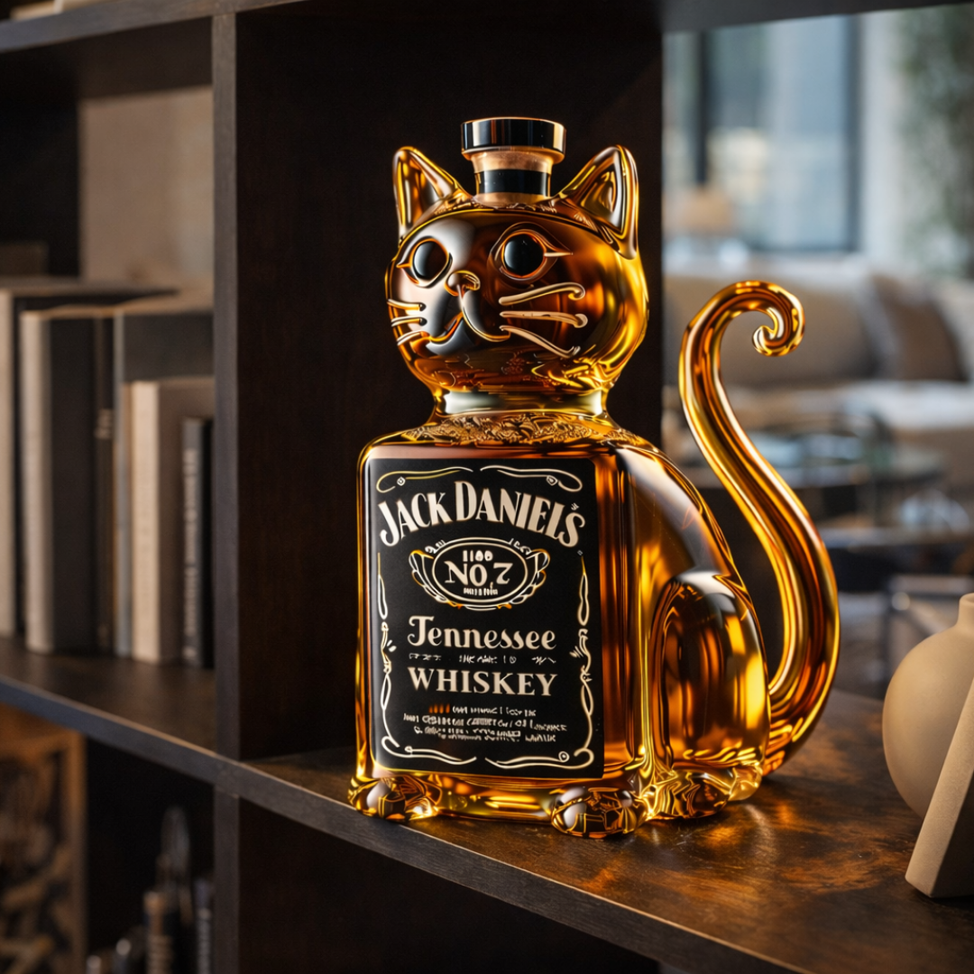 Whisky láhev - Kočka Edice