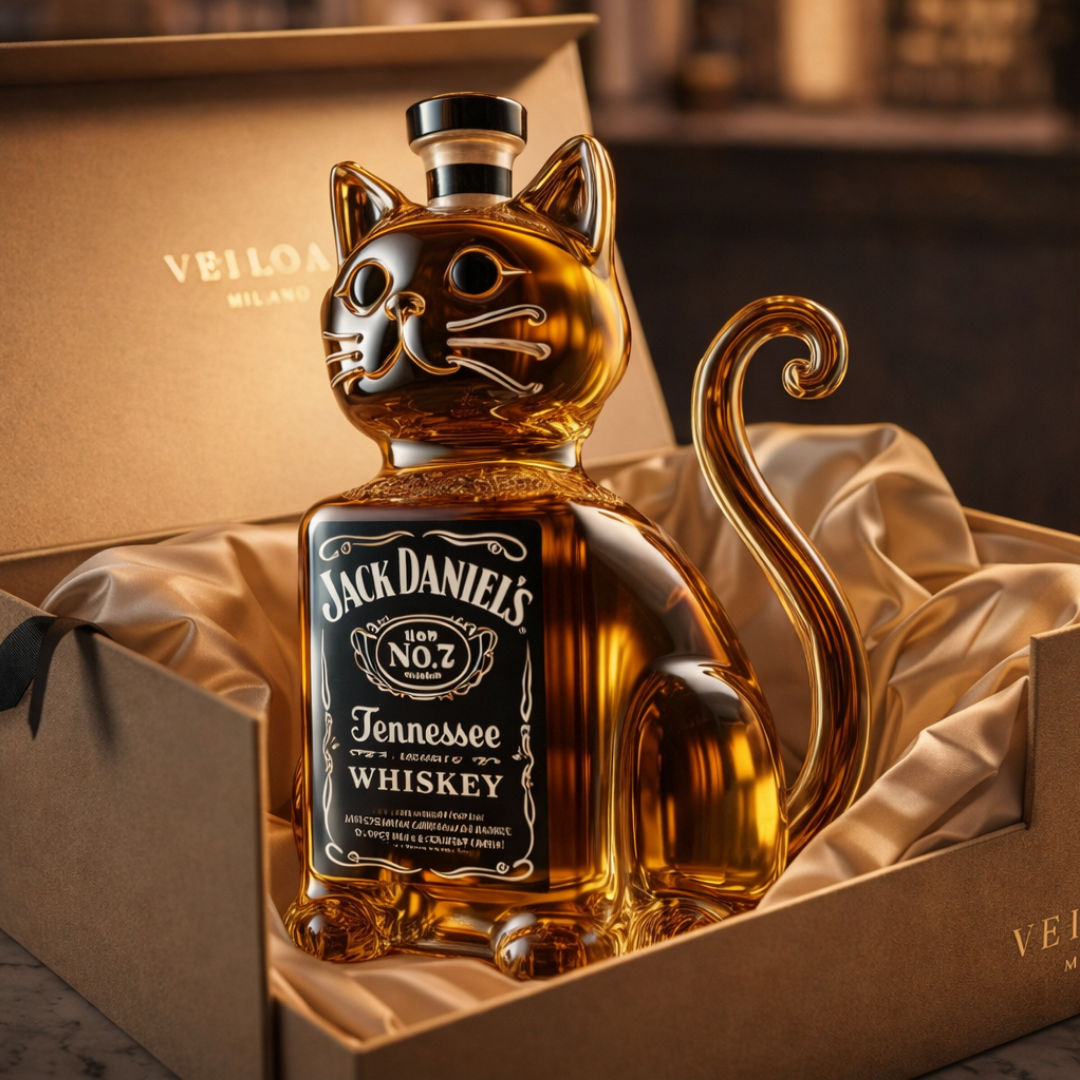 Whisky láhev - Kočka Edice