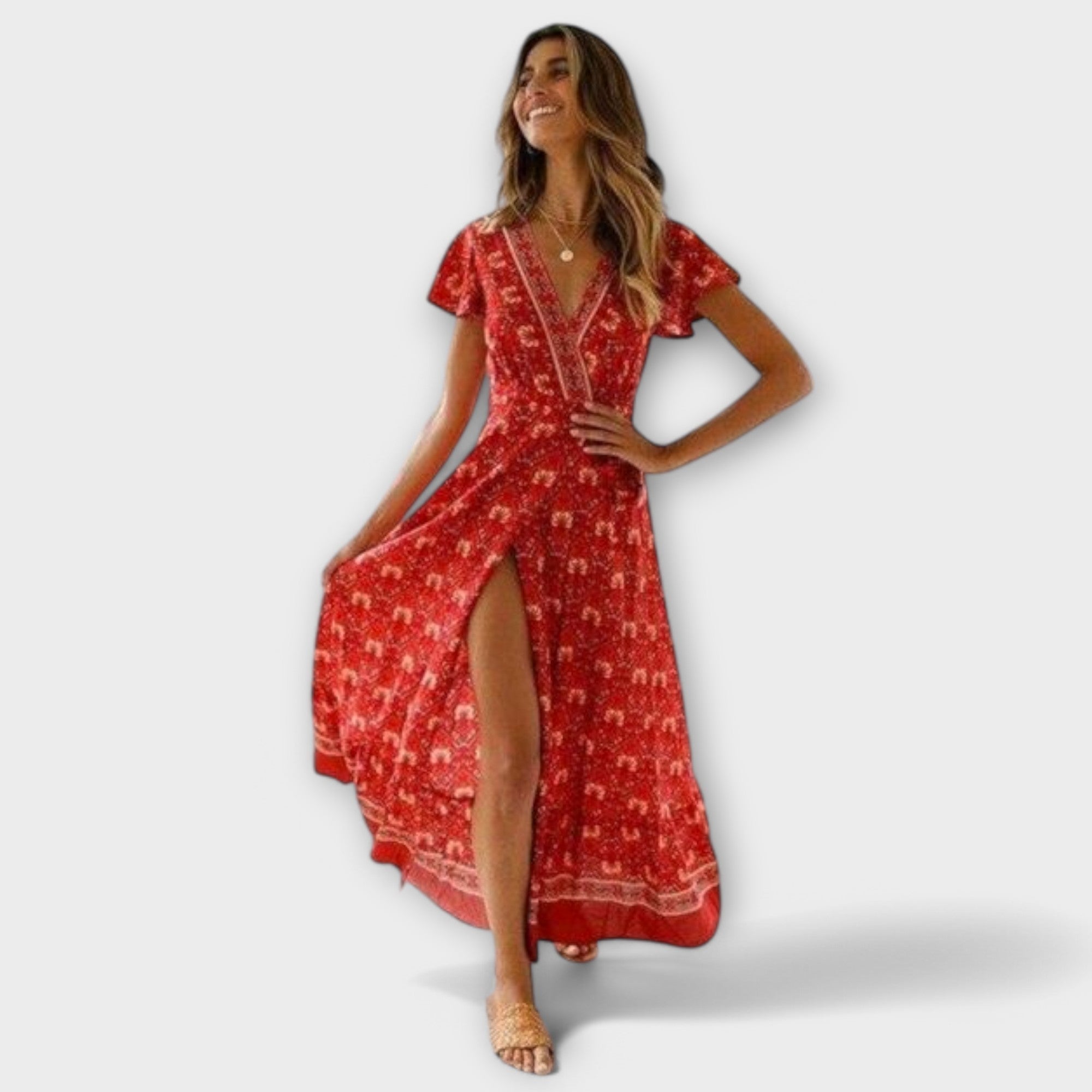 Briony - Boho Midi Šaty
