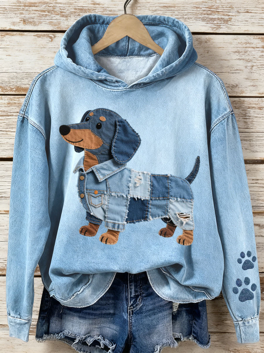 Estrella - Dámská mikina Patchwork Umění Jamnik-motiv